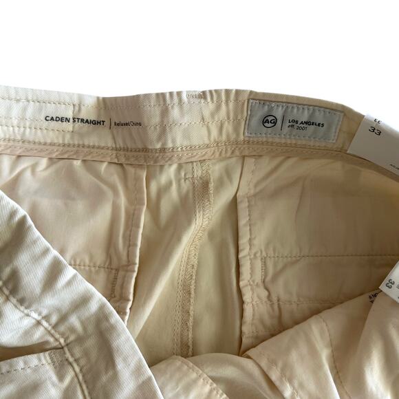 AG Adriano Goldschmied NWT Caden Straight Wide Leg Chino Pants in Canvas 33 - Picture 8 of 12